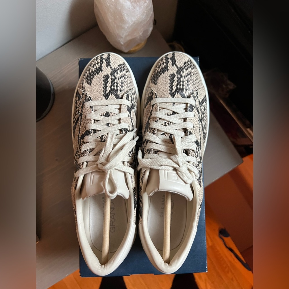 Cole Haan, NEW with tags and box, GrandPro Tennis, Snake Print, Size 10